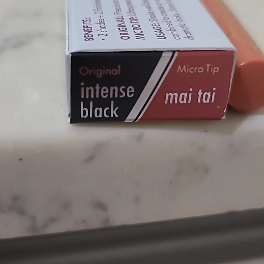 MAI TAI and INTENSE BLACK NIB Stila Stay All Day Dual Ended Liquid Eyeliner